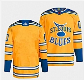 Men's St. Louis Blues Blank Yellow 2022-23 Reverse Retro Stitched Jersey,baseball caps,new era cap wholesale,wholesale hats